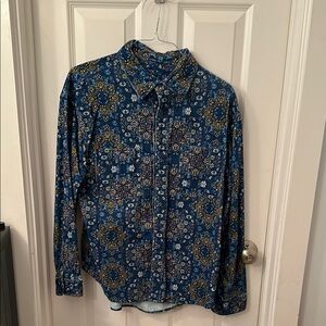 KITH CORDUROY PRINTED APOLLO SHIRT - VOYAGE